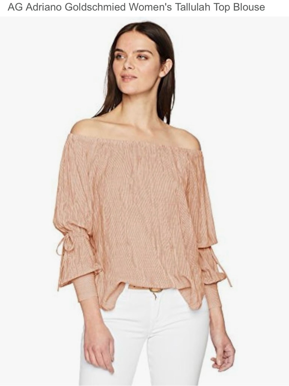 NWT Adriana Goldschmied long sleeve off shoulder top